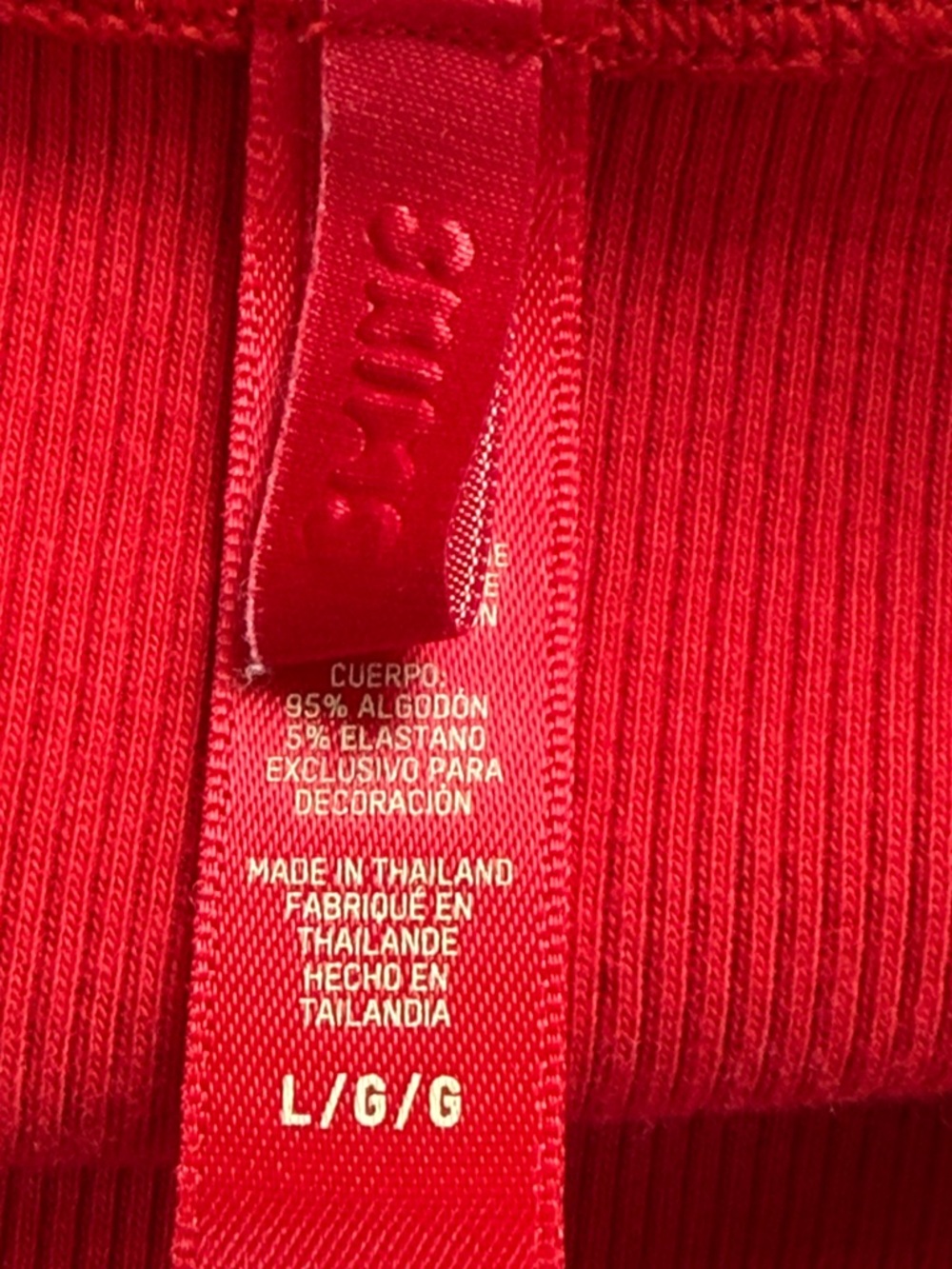 Skims Long Sleeve Crop Stretch Cotton Rib Henley Size L Button Front Cotton EUC - Picture 7 of 12